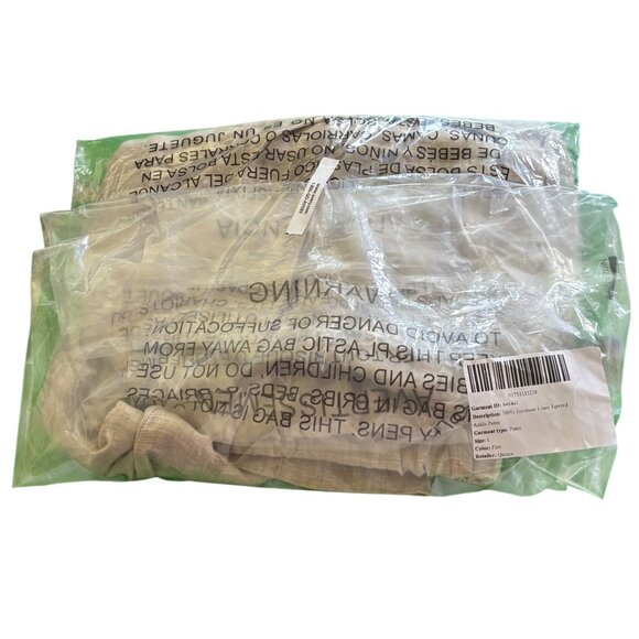 QUINCE Womens Flax 100% European Linen Tapered Ankle Pants Sz Large Elastic Wais - Picture 9 of 11